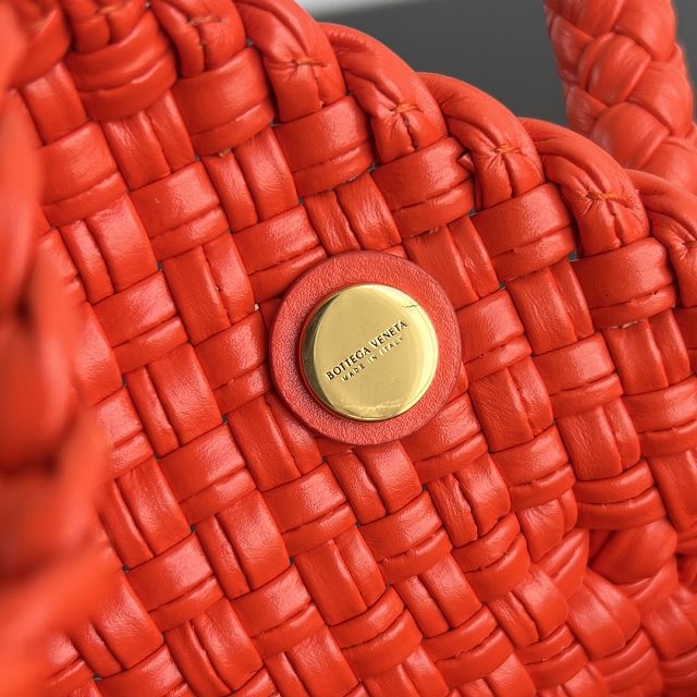 BV original calfskin small tosca shoulder bag 776755 orange