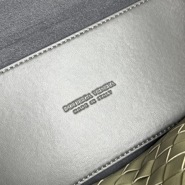 BV original calfskin medium andiamo bag 810214 grey