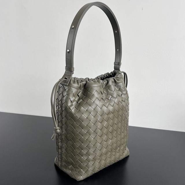 BV original lambskin biblioteca bucket 836020 cypress