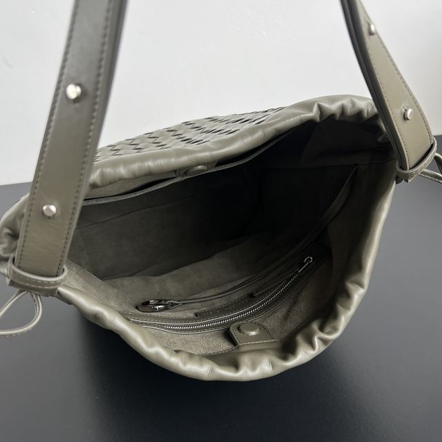 BV original lambskin biblioteca bucket 836020 cypress