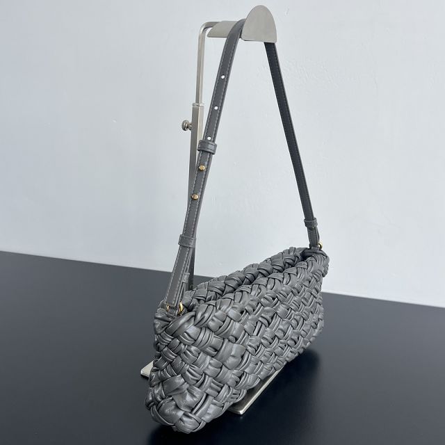 BV original calfskin cha-cha shoulder bag 785780 dark grey