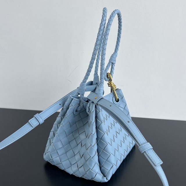 BV original lambskin small campana bag 796569 light blue