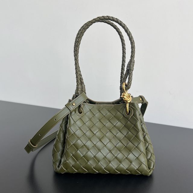 BV original lambskin small campana bag 796569 olive