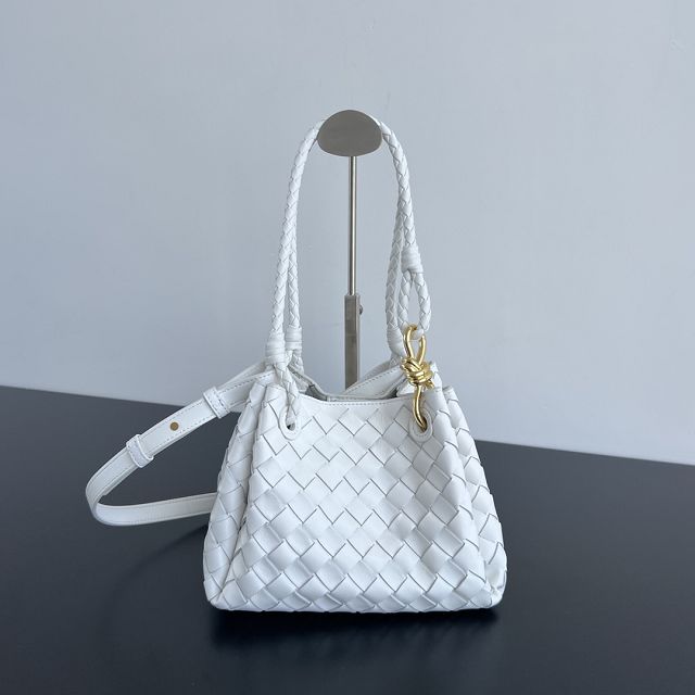 BV original lambskin small campana bag 796569 white