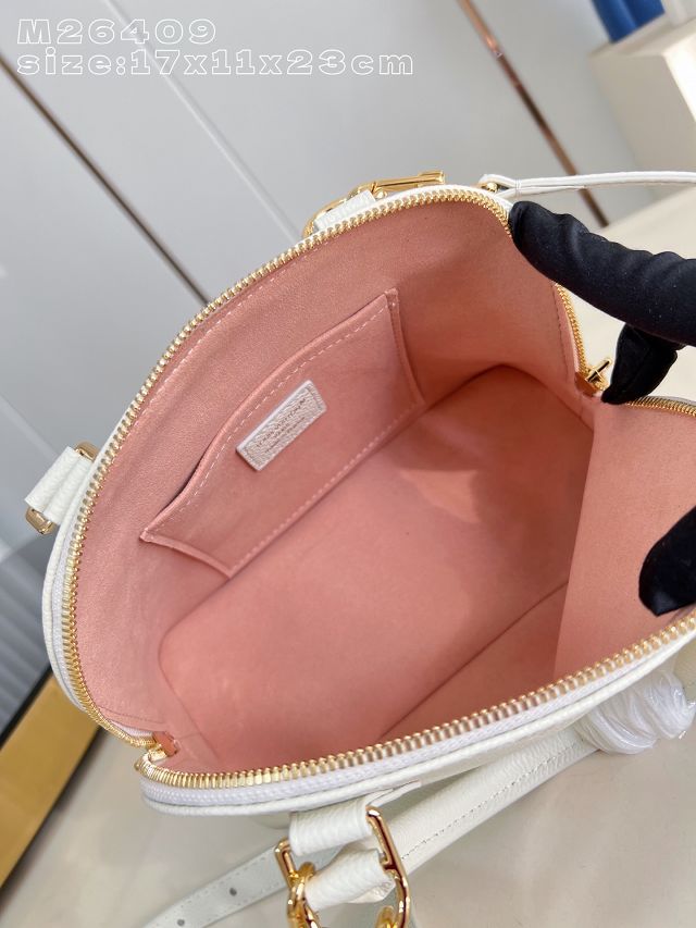 Louis vuitton original calfskin alma BB handbag M27574 milky 