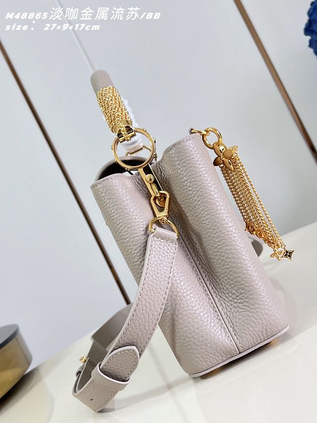 Louis vuitton original calfskin capucines BB M26531 grey