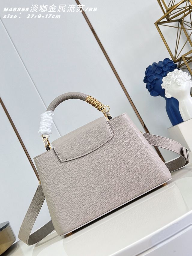 Louis vuitton original calfskin capucines BB M26531 grey