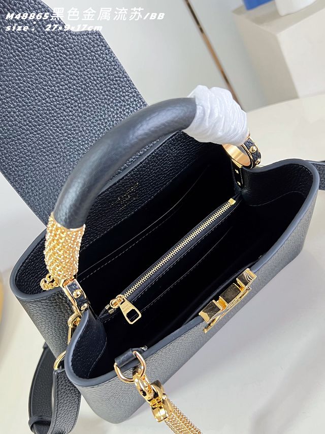 Louis vuitton original calfskin capucines BB M26531 black