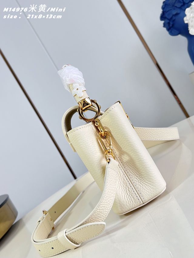 Louis vuitton original calfskin capucines mini M14396 beige