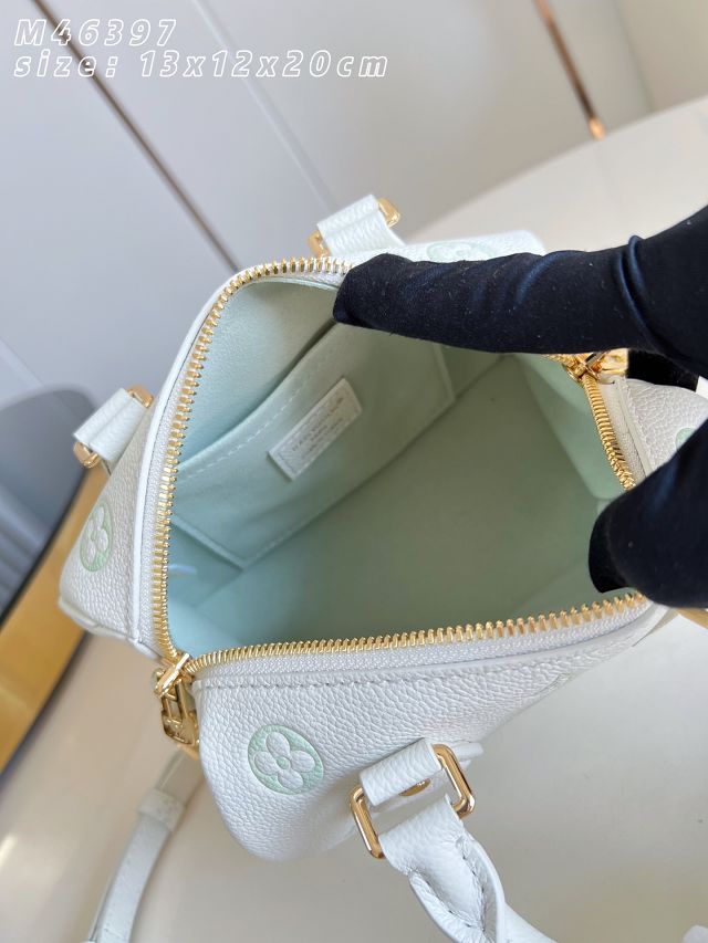 Louis vuitton original calfskin speedy 20 M27572 milky&green