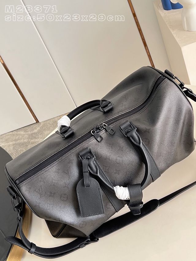 Louis vuitton original monogram eclipse keepall 50 M28371 black