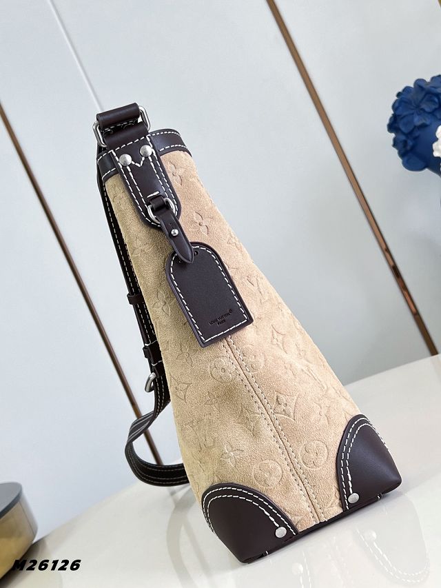 Louis vuitton original monogram suede metis bag M26126 beige
