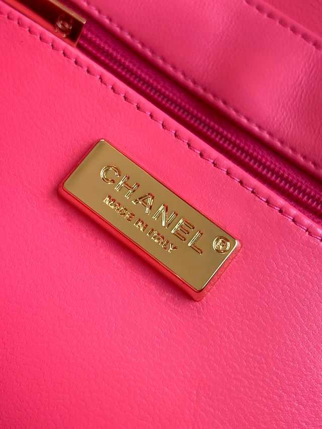 CC original straw medium flap bag AS6018 beige&rose