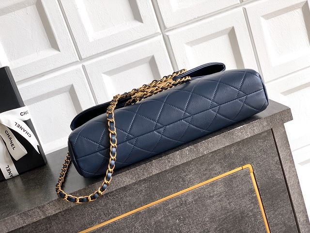 CC original calfskin large handbag AS5936 blue