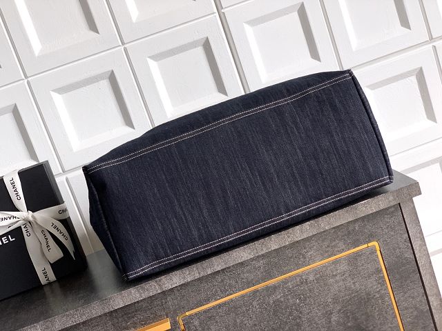 CC original denim large tote bag AS2138 dark blue