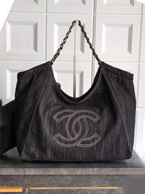 CC original denim medium tote bag AS2137 black