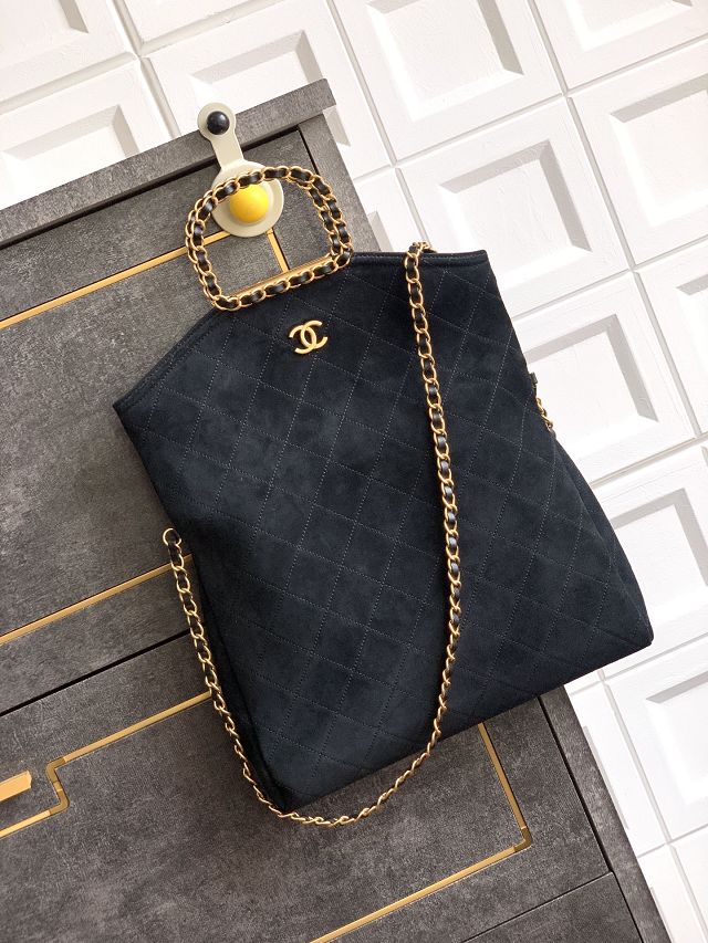CC original suede calfskin large handbag AS5936 black