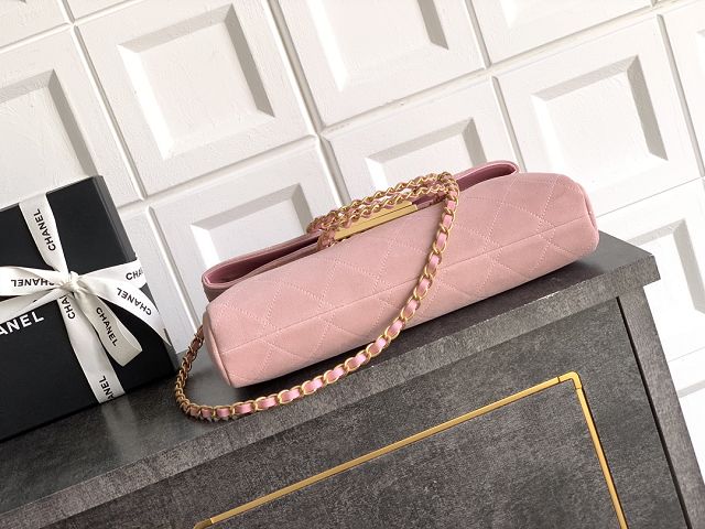 CC original suede calfskin large handbag AS5936 pink
