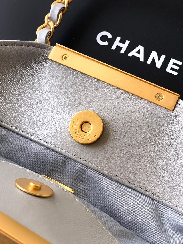 CC original suede calfskin small handbag AS5895 grey