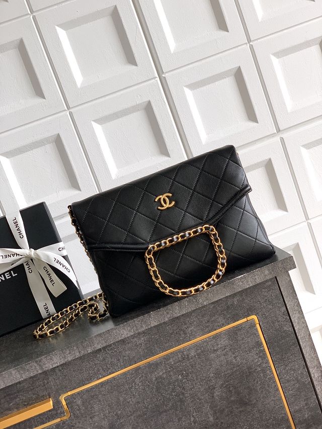 CC original calfskin medium handbag AS5896 black