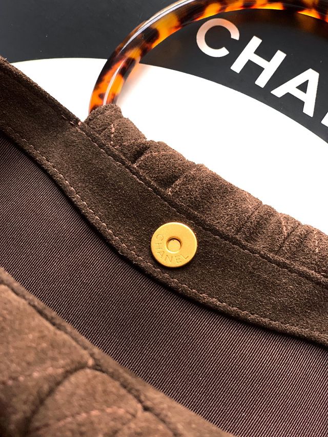 CC original suede calfskin medium hobo bag AS6010 dark brown