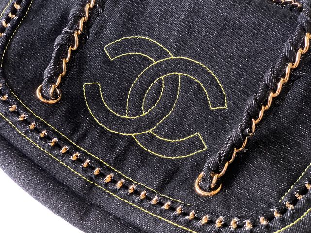 CC original denim medium bowling bag AS2181 black