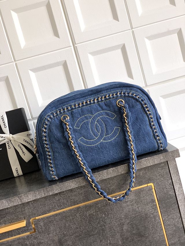 CC original denim medium bowling bag AS2181 blue