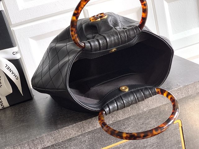 CC original lambskin medium hobo bag AS6010 black