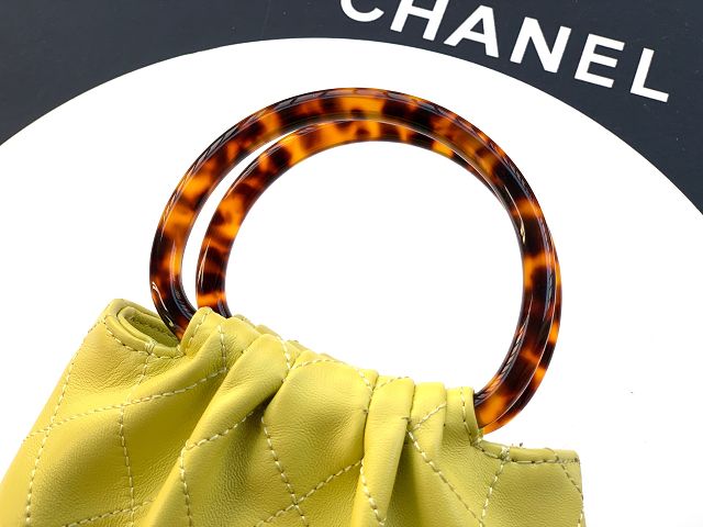 CC original lambskin mini pouch AP4981 yellow