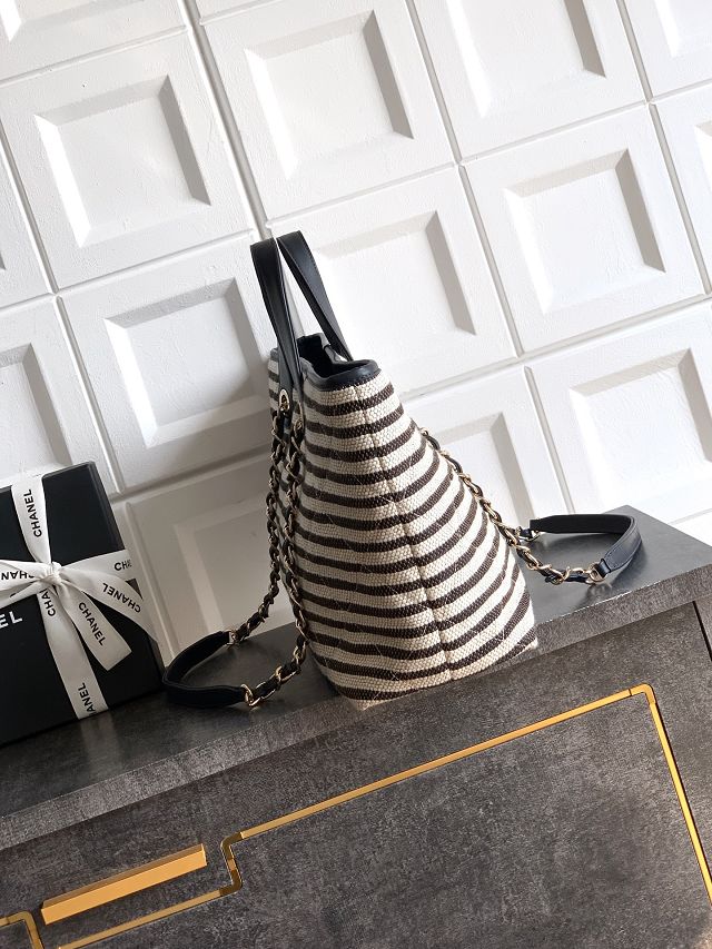 CC original raffia large shopping bag AS6007 black