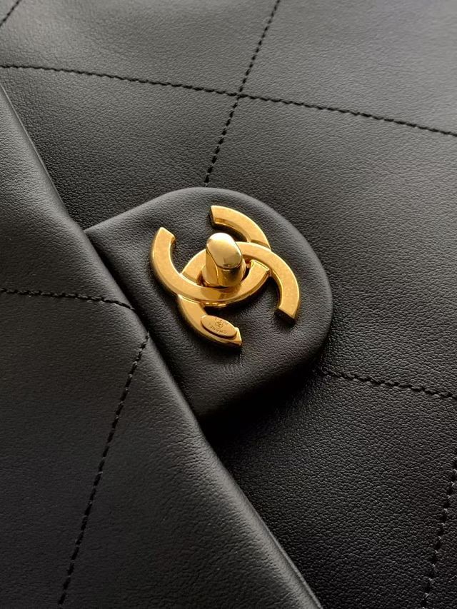 CC original calfskin large hobo bag AS5838 black