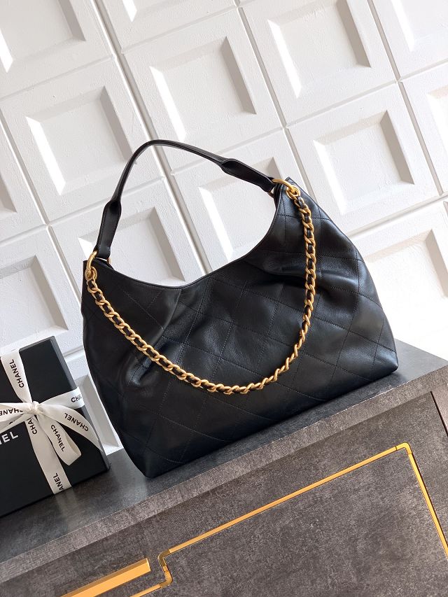 CC original calfskin large hobo bag AS5978 black