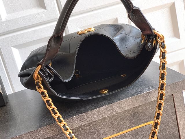 CC original calfskin medium hobo bag AS5970 black