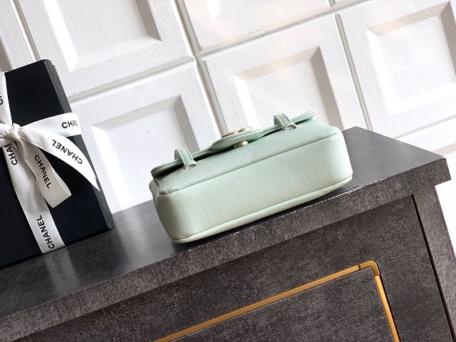 CC original grained calfskin clutch AP5068 green