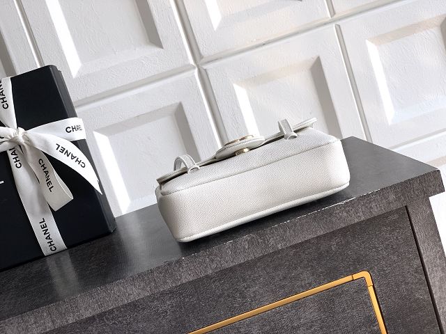 CC original grained calfskin clutch AP5068 white