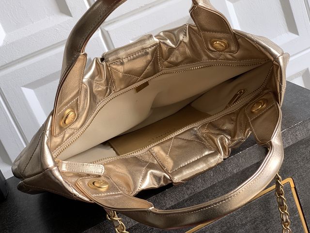 CC original lambskin large handbag AS5851 gold