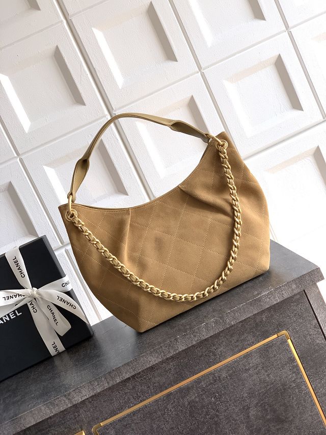CC original suede calfskin medium hobo bag AS5970 brown