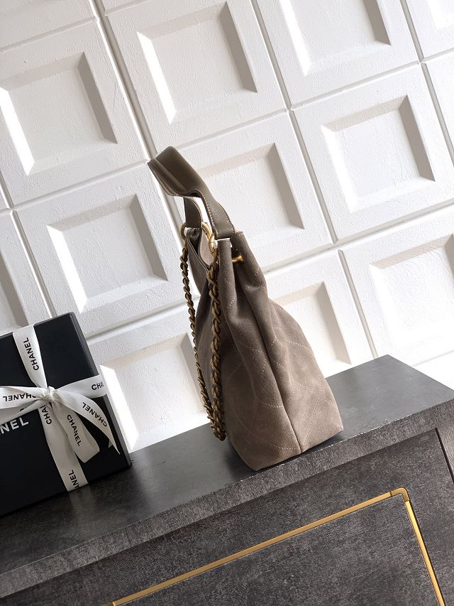 CC original suede calfskin medium hobo bag AS5970 grey