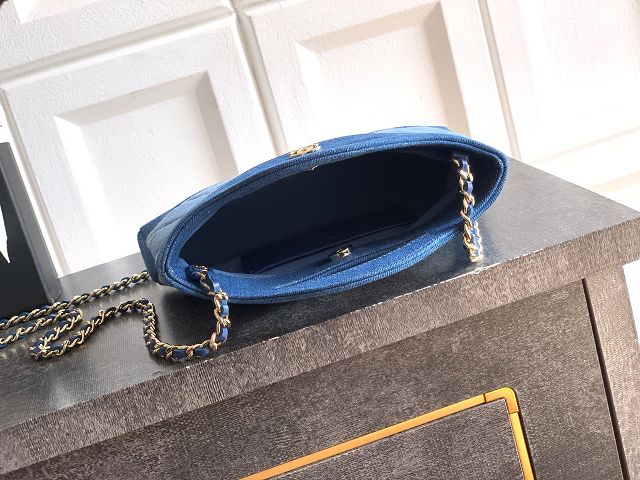 CC original denim nano 31 bag AS3656 blue&dark blue