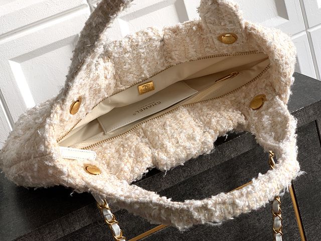 CC original tweed large handbag AS5851 beige