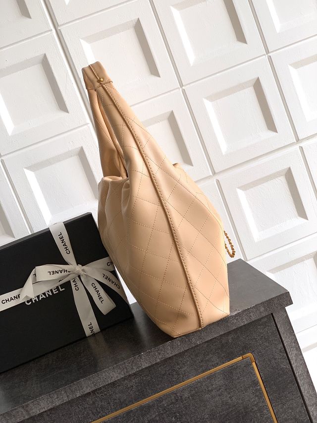 CC original calfskin large hobo bag AS5967 apricot