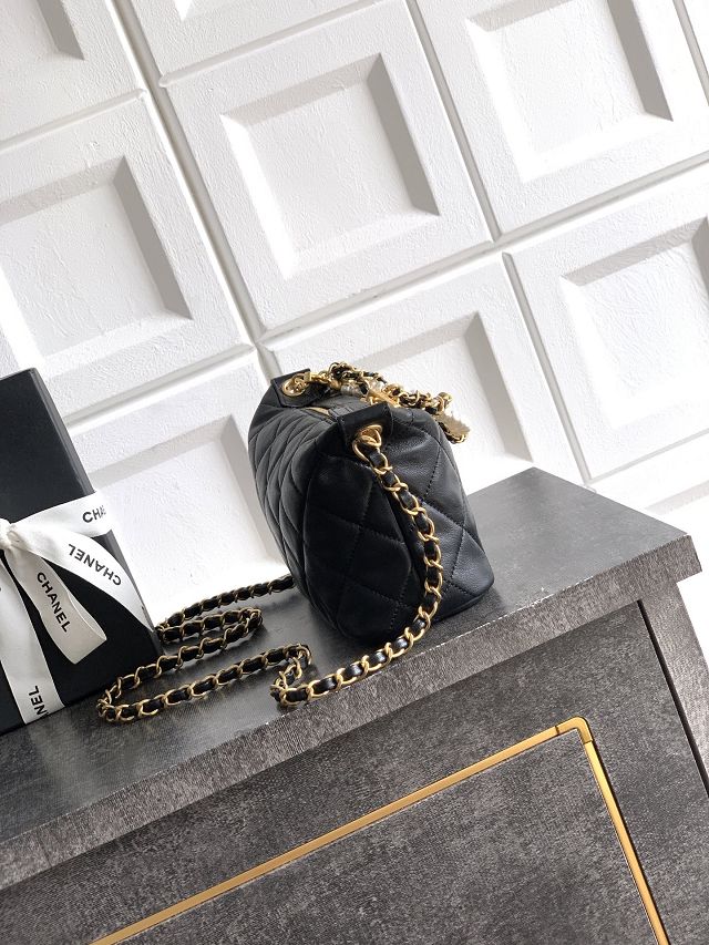 CC original lambskin hobo bag AS5898 black