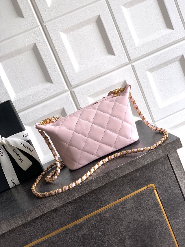 CC original lambskin hobo bag AS5898 pink