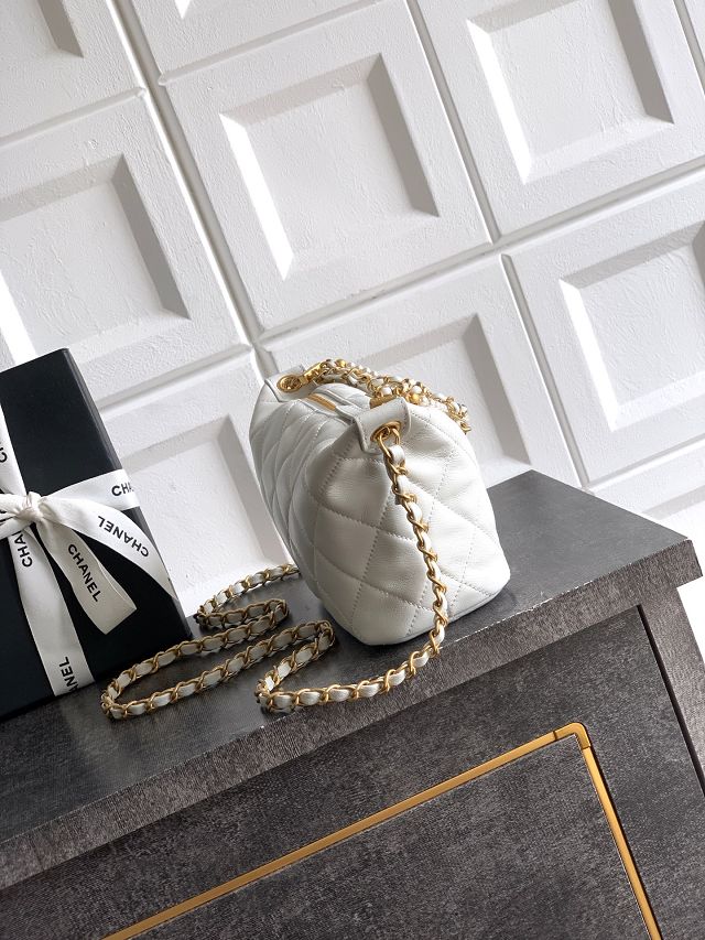 CC original lambskin hobo bag AS5898 white