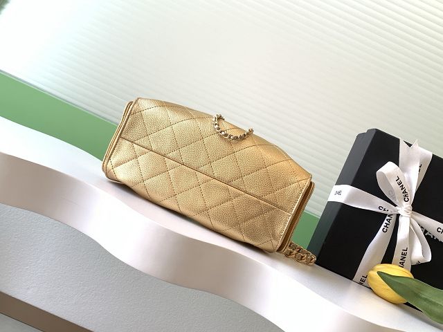 CC original grained calfskin 25 mini handbag AS5631 gold
