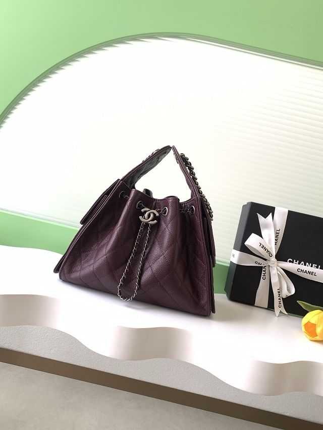 CC original grained calfskin 25 small handbag AS5293 burgundy