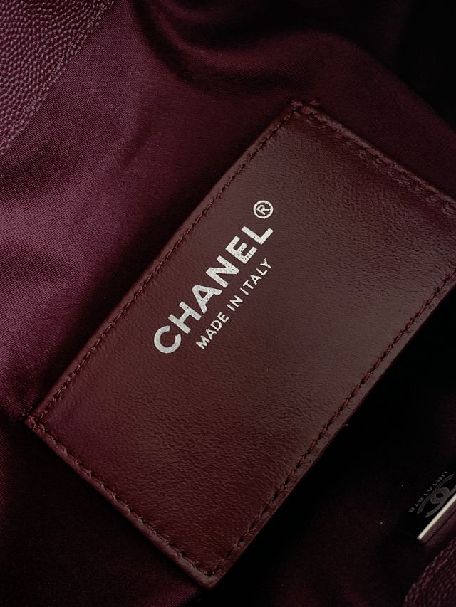 CC original grained calfskin 25 small handbag AS5293 burgundy