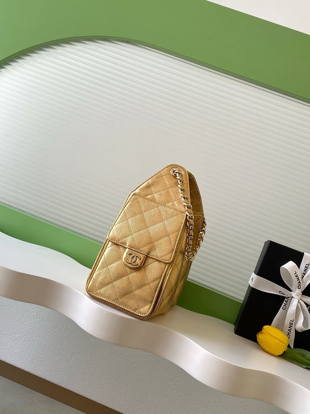 CC original grained calfskin 25 small handbag AS5293 gold