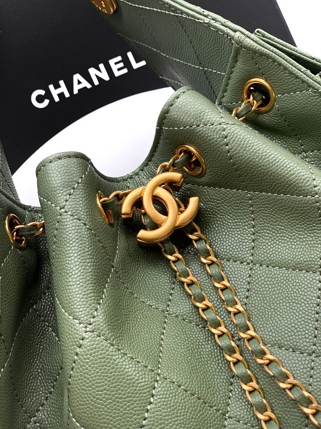 CC original grained calfskin 25 small handbag AS5293 matcha