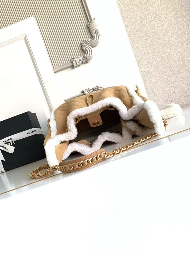 CC original lambskin 25 medium handbag AS5311 apricot